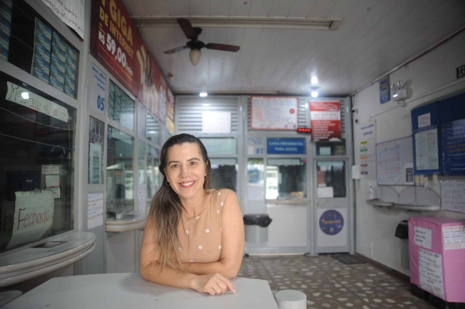 Uma das propriet&aacute;rias da lot&eacute;rica onde dois jogos ganharam os dois pr&ecirc;mios m&aacute;ximos da Lotof&aacute;cil pagos no &uacute;ltimo sorteio