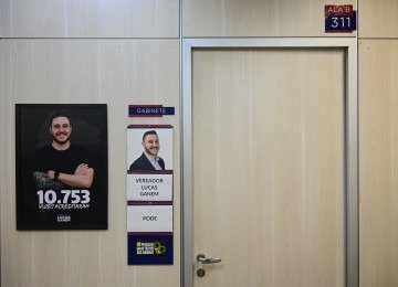 Vereador Lucas Ganem, agora no MDB, pode retornar à Câmara na próxima semana após licença de quatro meses      -  (crédito: Leandro Couri/EM/D.A.Press)