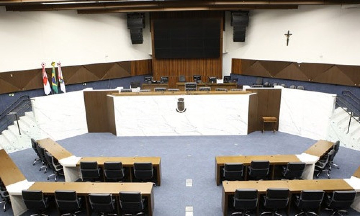 O Plenário da Câmara Municipal, local onde os vereadores debatem e votam projetos que impactam a vida dos cidadãos - (crédito: CMBH/ Divulgação Oficial)