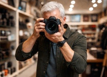 Fotógrafo preparado para registrar imagem -  (crédito: imagem gerada por IA/acervo Estado de Minas)