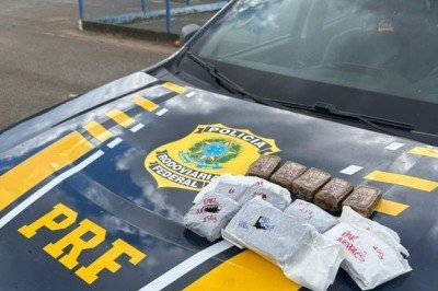 Apreensão das drogas foi feita pela Polícia Rodoviária Federal -  (crédito: PRF/Divulgação)