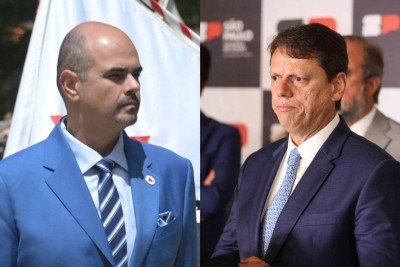 Mateus Simões e Tarcísio de Freitas -  (crédito: Leandro Couri/EM/D.A.Press e Paulo Guereta / Governo do Estado de SP)