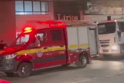 Bombeiros foram acionados por testemunhas que perceberam grande volume de fuma&ccedil;a sendo expelido pelo exaustor da lanchonete -  (crédito: Instagram/Reprodu&ccedil;&atilde;o)