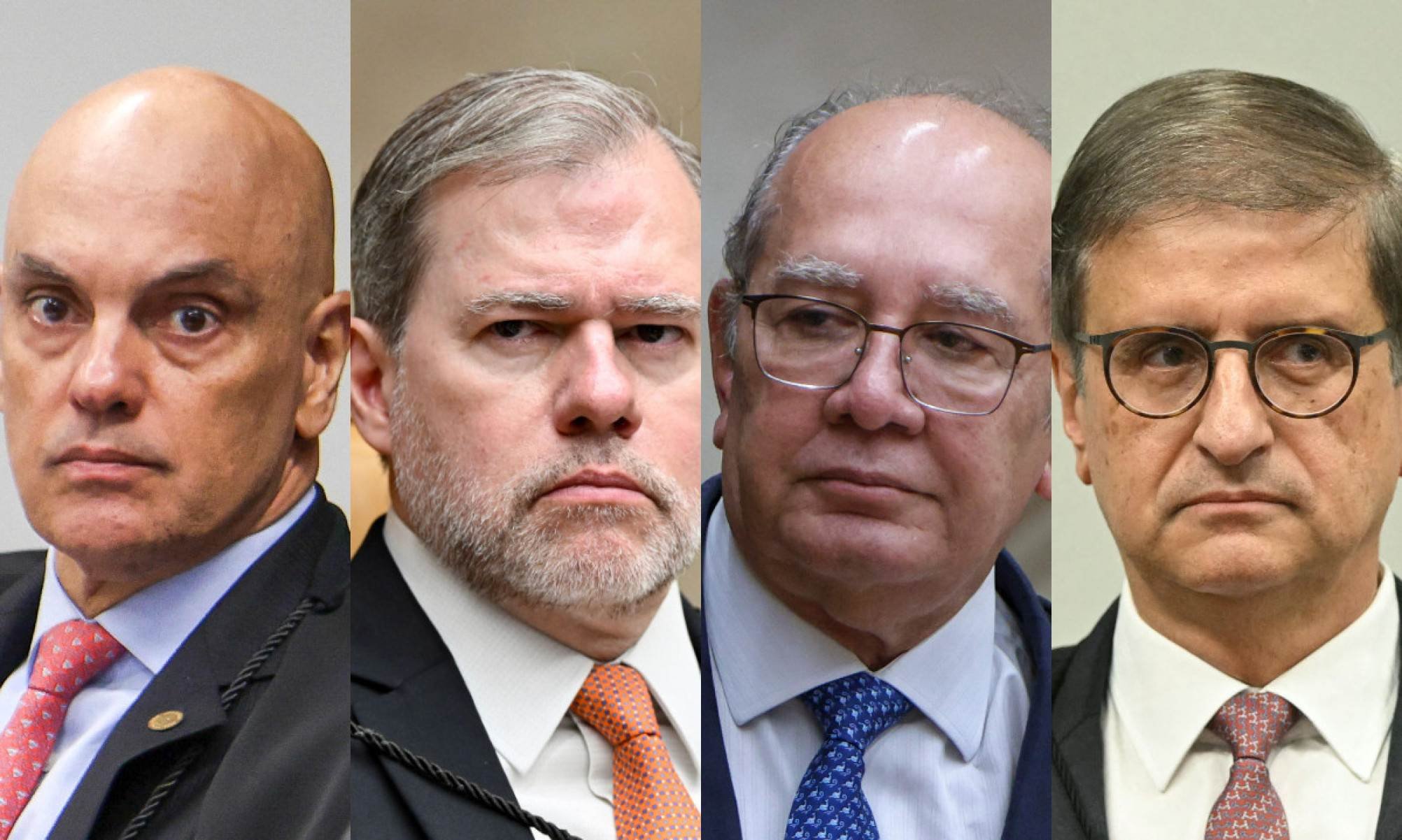 Os ministros do STF Alexandre de Moraes, Dias Toffoli e Gilmar Mendes