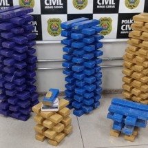 Dupla é presa com 200 kg de maconha em Contagem - Divulgação/PCMG
