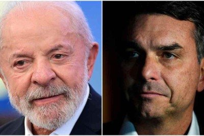 Genial/Quaest divulgada nesta quarta-feira, que mostra o senador Flávio Bolsonaro (PL) com 42% e o presidente Luiz Inácio Lula da Silva com 40% -  (crédito: LEANDRO COURI/D/A. PRESS)