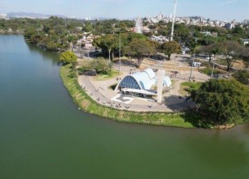 Vista aérea da igreja São Francisco de Assis  -  (crédito: @estev4m/Esp. EM/D.A Press)