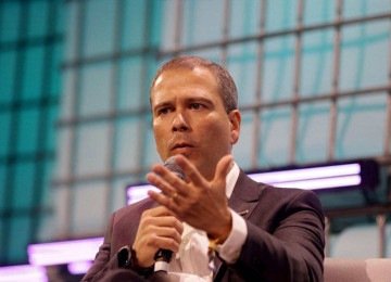 Paulo Henrique Costa, então presidente do Banco de Brasília, participa do Web Summit, uma conferência de tecnologia, no Rio de Janeiro, Brasil, 29 de abril de 2025 -  (crédito: Reuters/Folhapress)