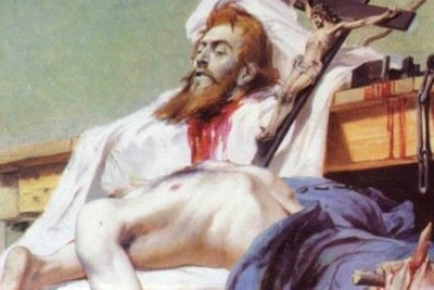 A emblemática representação de Tiradentes com feições de Cristo, popularizada na arte, foi crucial para sua imagem de mártir nacional -  (crédito: Museu Mariano Procópio)