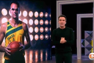 Tadeu Schmidt abriu o 'BBB 26' se despedindo do irm&atilde;o, o craque do basquete Oscar -  (crédito: Globo/divulga&ccedil;&atilde;o)
