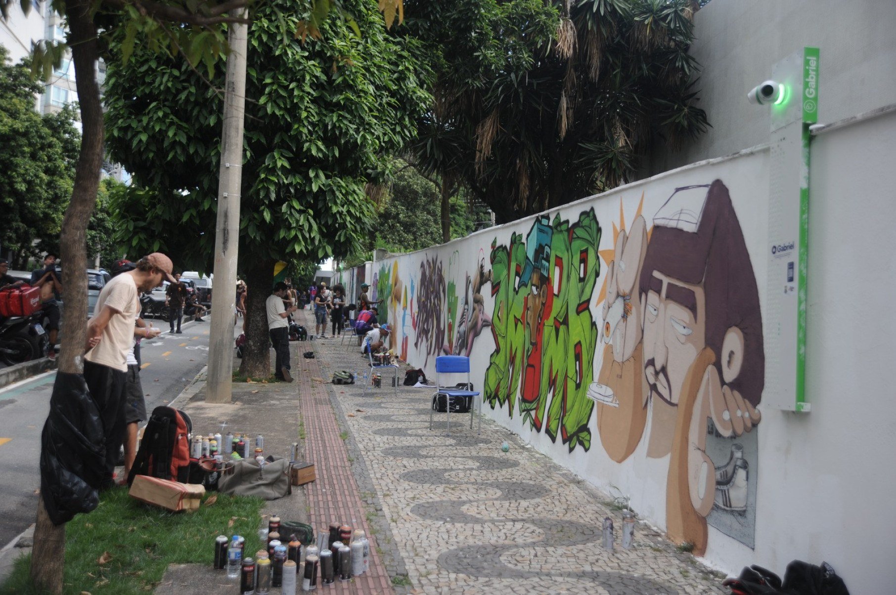 O mural ser&aacute; produzido entre s&aacute;bado e domingo