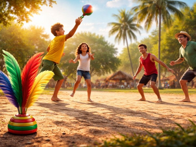 Peteca: do jogo indígena ancestral ao esporte moderno que atravessa gerações - Imagem gerada por i.a 
