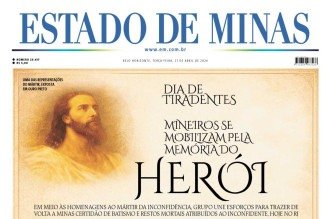 Confira a capa do Estado de Minas do dia 21/04/2026