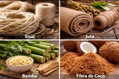 As fibras vegetais estão presentes em diversos aspectos da vida cotidiana, desde a indústria têxtil até a construção civil. Elas são extraídas de plantas com propriedades únicas que determinam suas aplicações, combinando tradição artesanal com inovação tecnológica e criando soluções sustentáveis e acessíveis. Além de reduzir impactos ambientais, elas oferecem alternativas renováveis em substituição a materiais sintéticos. A diversidade de usos mostra como ciência e cultura se encontram em prátic -  (crédito: Imagem gerada por i.a )