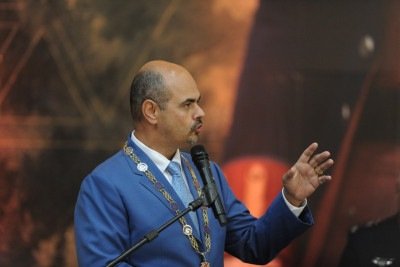 O anúncio foi feito após a cerimônia do Dia de Tiradentes, em Ouro Preto, durante conversa com a imprensa -  (crédito:  Alexandre Guzanshe/EM/D.A Press)