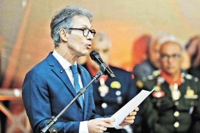 Em seu palanque, Zema atacou o Judiciário, via STF, na mesma linha que já fez o ex-presidente Jair Bolsonaro -  (crédito: ALEXANDRE GUZANSHE/EM/D.A. PRESS)