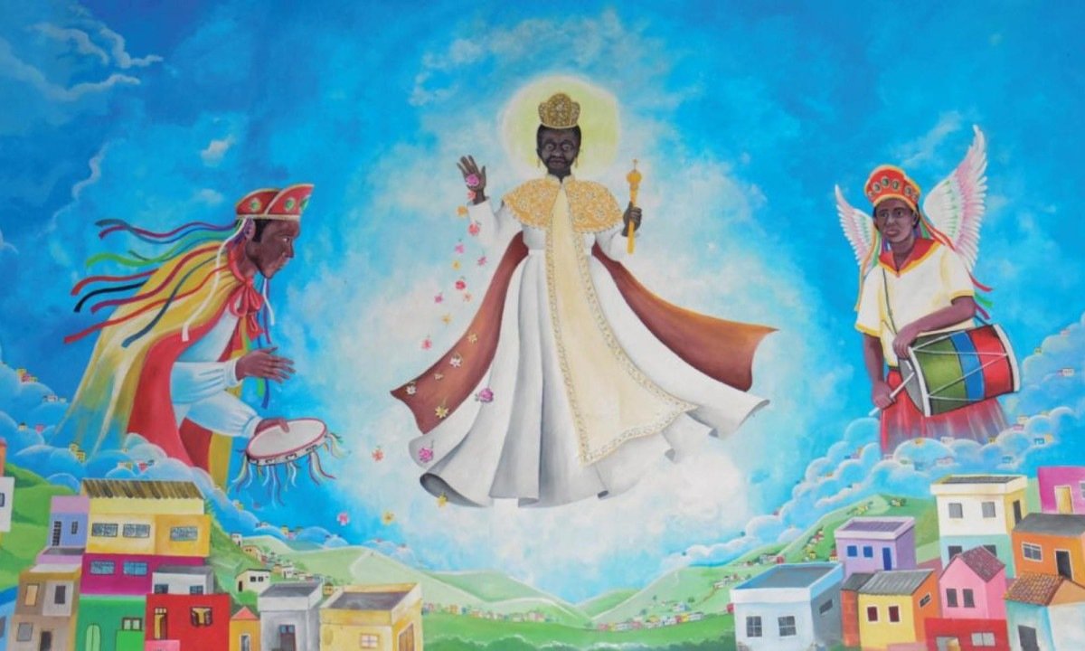 Ao todo, 14 mulheres locais foram retratadas como figuras sagradas, estabelecendo um paralelo entre suas trajet&oacute;rias e as sete dores e sete alegrias de Maria, m&atilde;e de Jesus