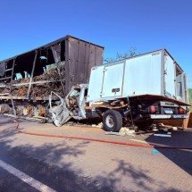 Pai e filho morrem em batida entre caminhão e caminhonete em MG - CBMMG