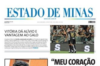 Capa impressa do Estado de Minas de 24/4/2026
