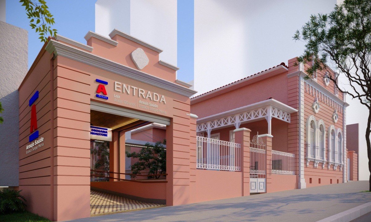Casar&atilde;o restaurado em BH abriga unidade da Drogaria Araujo