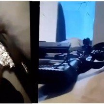 Vítima de ataque em bar na Pampulha aparece em vídeo exibindo armas - Reprodução