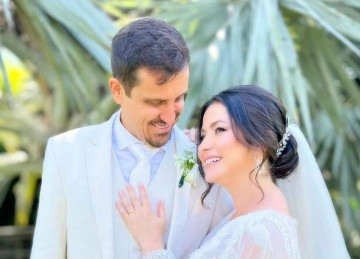 Os noivos Luis Gustavo Almeida Gonçalves e Karina Mendes -  (crédito: Arquivo pessoal)