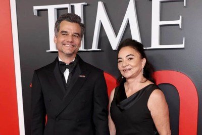 Wagner Moura e a mãe, Alderiva Moura, no tapete vermelho -  (crédito: Time)