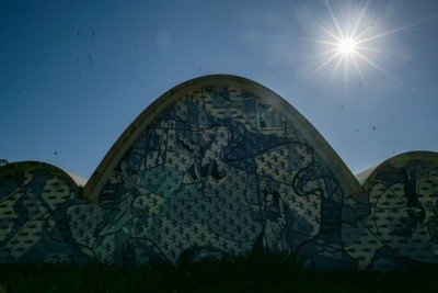 A primeira parada do roteiro foi na Igreja de São Francisco de Assis -  (crédito: Leandro Couri/EM/D.A Press)
