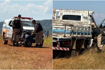Polícia Militar atendeu à ocorrência na manhã deste domingo (20/4) -  (crédito: Imagens cedidas ao EM)