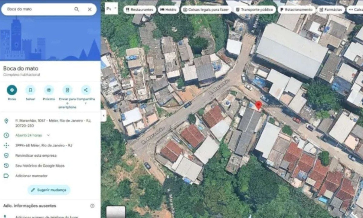 Ponto de venda de drogas aparecia no Google Maps como estabelecimento comercial