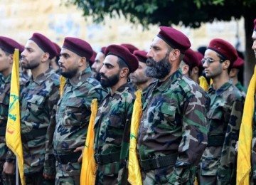 Integrantes do Hezbollah perfilados -  (crédito: AFP)
