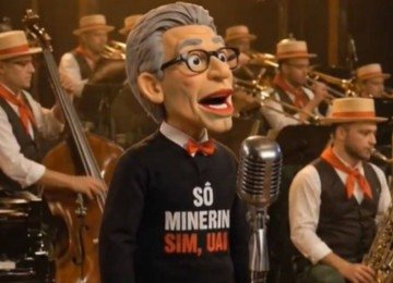 Boneco de Zema usado em pe&ccedil;as pr&eacute;-campanha -  (crédito: X/Reprodu&ccedil;&atilde;o)