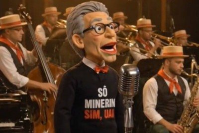 Boneco de Zema usado em pe&ccedil;as pr&eacute;-campanha -  (crédito: X/Reprodu&ccedil;&atilde;o)