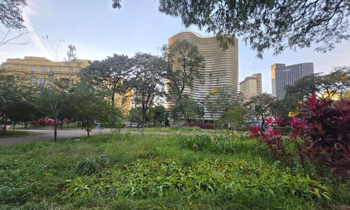 Jadim malcuidado contrasta com o ic&ocirc;nico Edif&iacute;cio Niemeyer, projetado por Oscar Niemeyer em 1954 e inaugurado em 1960