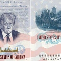 EUA vão emitir passaportes comemorativos com rosto e assinatura de Trump - Reprodução/Departamento de Estado dos EUA
