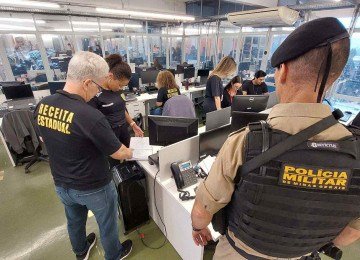 Operação abrangiu sete sedes da empresa de engenharia civil Precon nas cidades de Belo Horizonte, Santa Luzia, Rio Acima e Pedro Leopoldo -  (crédito: Divulgação/Secretaria de Estado de Fazenda de Minas Gerais)