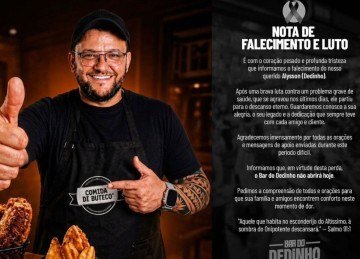 O estabelecimento anunciou que não funcionará nesta terça-feira (28) -  (crédito: Reprodução/Redes Sociais )