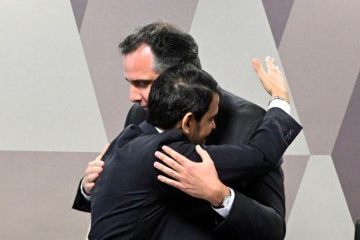 O gesto silencioso de Pacheco na sabatina de Messias -  (crédito: Foto: Carlos Moura/Agência Senado)