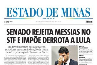 Capa impressa do Estado de Minas de 30/4/2026