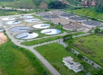 
Estação de Tratamento de Esgoto (ETE) do Ribeirão do Onça, em Belo Horizonte -  (crédito: COPASA/DIVULGAÇÃO)