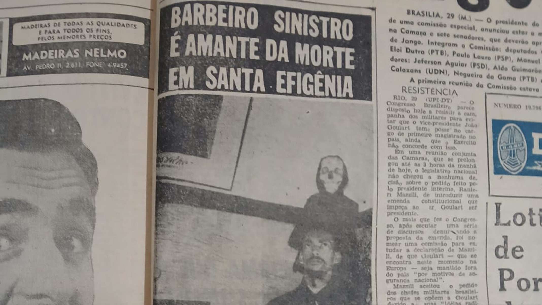 Diário da Tarde, 28/8/1961: a primeira reportagem sobre o Conde Belamorte-Arquivo EM