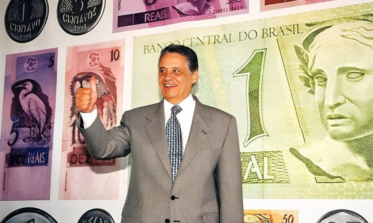 O Plano Real foi criado pela equipe econômica chefiada pelo então ministro da Fazenda, Fernando Henrique Cardoso, e implementado por medida provisória editada em 30 de junho de 1994 pelo então presidente Itamar Franco

 -  (crédito: Agência Senado)