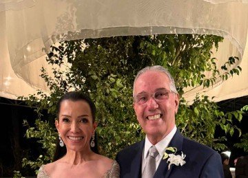 Bebela e Victor Vasconcellos no casamento  de Rafaella Vasconcellos e Lucas Marangon -  (crédito: Isabela Teixeira da Costa/EM/D.A Press)