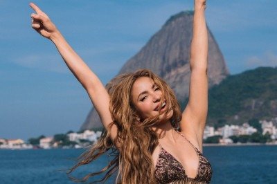 Shakira fez post em frente ao P&atilde;o de A&ccedil;&uacute;car, cart&atilde;o-postal do Rio de Janeiro -  (crédito: Facebook/reprodu&ccedil;&atilde;o)