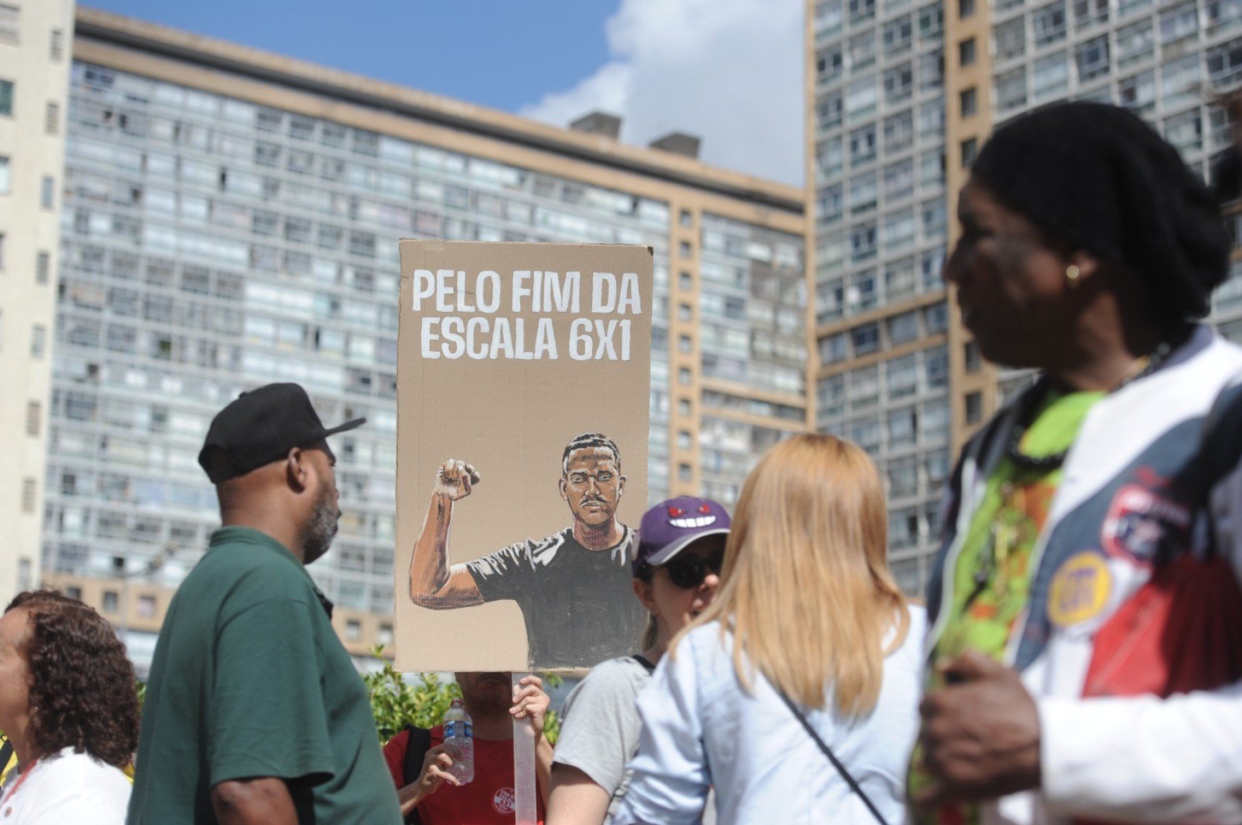 Manifesta&ccedil;&atilde;o do Dia do Trabalhador realizada nesta sexta-feira (1&ordm;/5), na&nbsp;Pra&ccedil;a Raul Soares, em Belo Horizonte