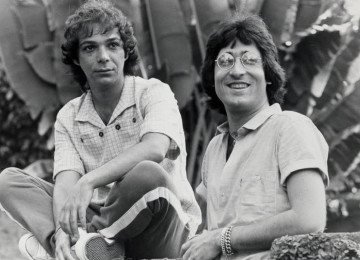 Parceiros de 1978 a 1985, Luiz Guedes e Thomas Roth criaram sucessos da MPB oitentista e gravaram dois discos -  (crédito: Wilton Montenegro/Coleção Nelson Motta/Acervo MIS)