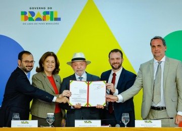 Presidente da República, Luiz Inácio Lula da Silva, durante assinatura da Medida Provisória referente ao Novo Desenrola Brasil, no Palácio do Planalto -  (crédito:  Ricardo Stuckert / PR)