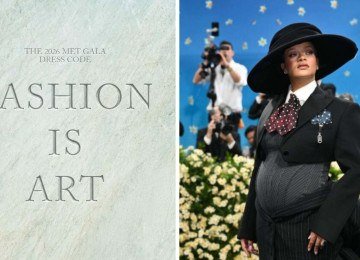 Met Gala 2026 tem como tema 'fashion is art'. Em 2025, Rihanna aproveitou o evento para anunciar nova gravidez -  (crédito: Metropolitan Museum of Art /AFP )