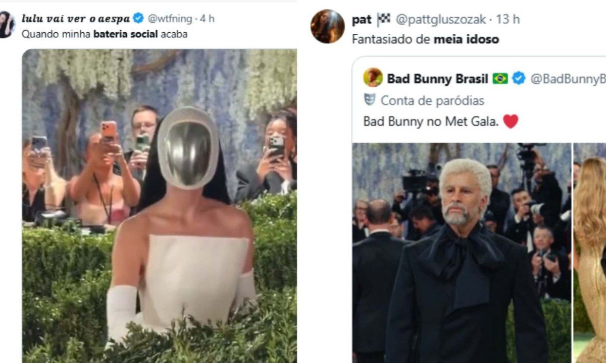 Memes do Met Gala agitam as redes sociais - (crédito: Redes sociais)