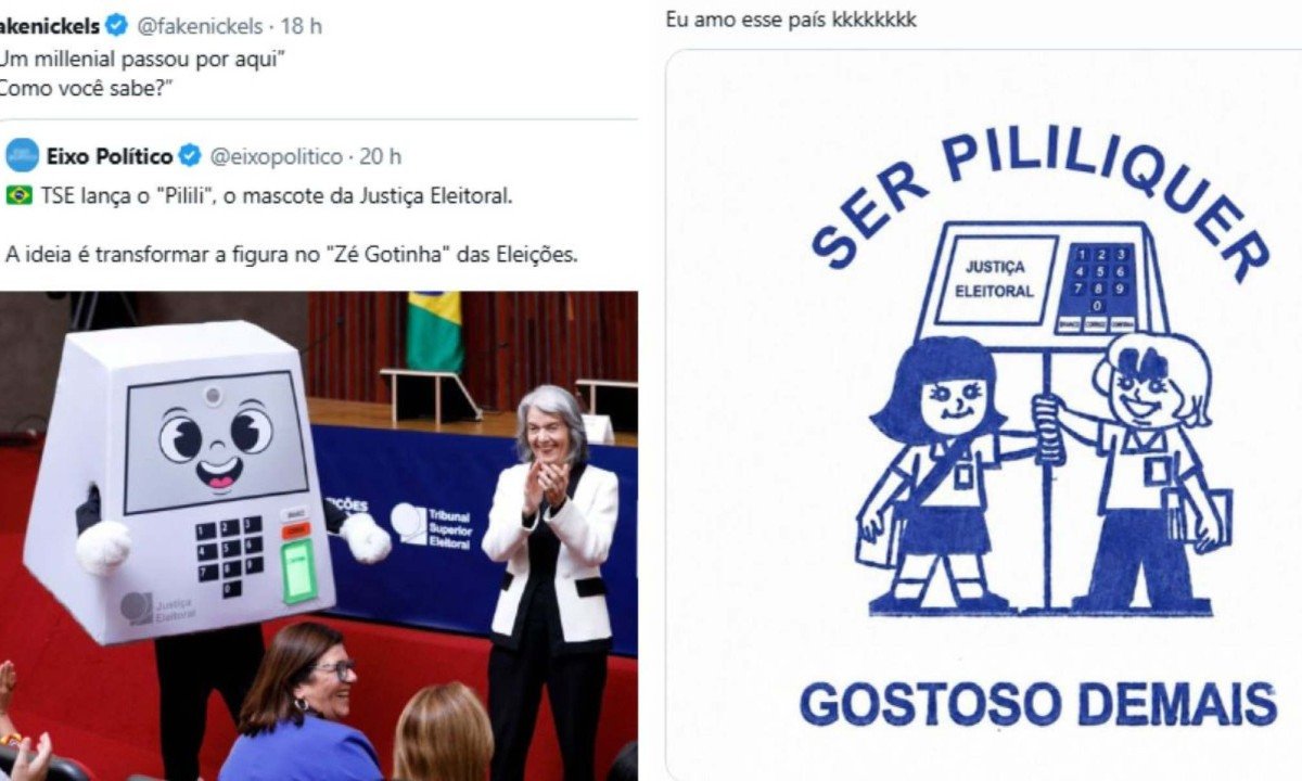 Mascote Pilili virou meme nas redes sociais - (crédito: Redes sociais)